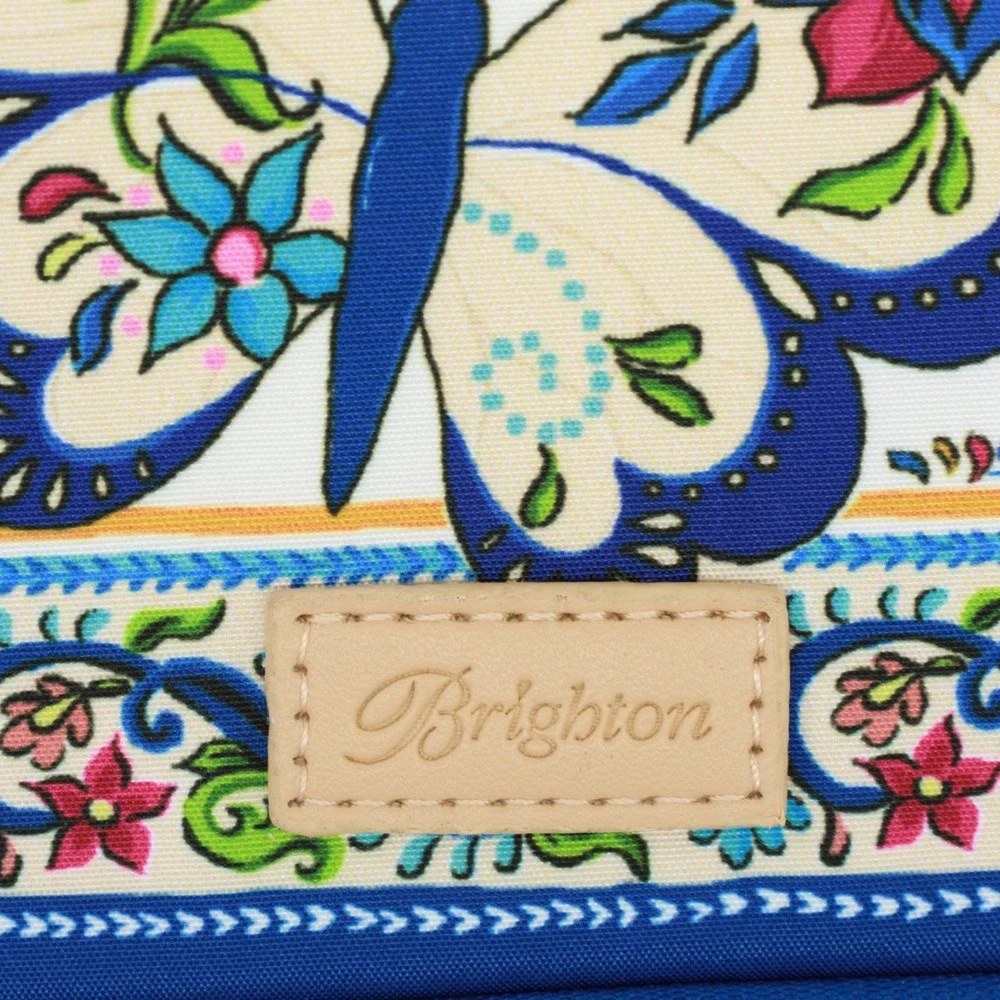 Brighton Butterfly Garden Jewelry Case‎ Blue Floral Travel Organizer Whimsical